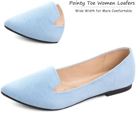 SAILING LU Women's Pointy Toe Ballets Flats PU Leather - Image 3