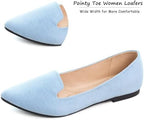 SAILING LU Women's Pointy Toe Ballets Flats PU Leather - Image 3