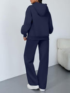 Trendy Queen Womens Oversized Hoodie Wide Leg Pants 2 Piece Lounge Set - Image 4