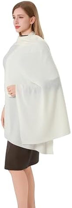 Cashmere Wrap Soft Knitted Scarf Stole for Women Airplane Travel Blanket Shawl 87x28 IN Extra Large Pashmina - Image 2