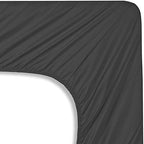 Mocassi Twin Sheet Set - Luxury Hotel 1800 Premier Bedding Sheets & Pillowcases - Ultra Soft Breathable & Cooling Bed Sheets - Deep Pocket - Wrinkle Resistant - 4 Piece Set - Twin, Black - Image 5