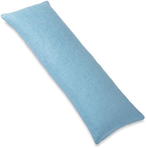 1 MIDDLE ONE Body Pillow, Cooling Memory Foam Body Pillows for Adults Sleeping, Long Pillow for Bed, Big Large Firm Full Body Pillow for Side Sleeper, 20x54 Inch, Cooling Blue by 1MIDDLEONE