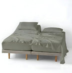 ARlinen 5PC Split King Sheets for Adjustable Bed, 15-Inch Deep, Light Grey by ARlinen