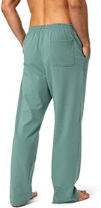 Pudolla Men's Cotton Yoga Sweatpants Athletic Casual Pants with Pockets - Image 3
