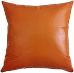 2pcs PU Waterproof Pillowcases with Zipper Pillow Protectors, Dust Proof, Grease Proof, Dog Proof, Extends Pillow Life, Utility Patent Square Pillow Covers, Beddings (Euro(26"*26"), Orange) by BECKCOVER