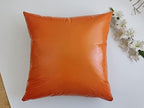 2pcs PU Waterproof Pillowcases with Zipper Pillow Protectors, Dust Proof, Grease Proof, Dog Proof, Extends Pillow Life, Utility Patent Square Pillow Covers, Beddings (Euro(26"*26"), Orange) - Image 2