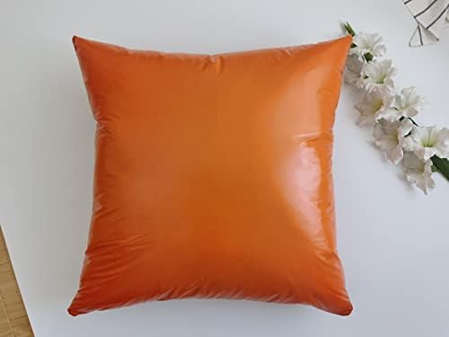 2pcs PU Waterproof Pillowcases with Zipper Pillow Protectors, Dust Proof, Grease Proof, Dog Proof, Extends Pillow Life, Utility Patent Square Pillow Covers, Beddings (Euro(26"*26"), Orange) - Image 2