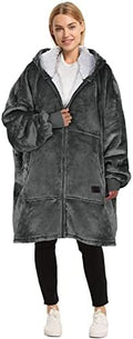 Catalonia Zip Up Wearable Blanket Hoodie, Oversized Sherpa Sweatshirt by Catalonia