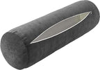 Neck Roll Pillow Case Cover Only - Cervical Pillowcovers with Zipper Cylinder Soft Bolster Pillowcases for Cylindrical Cushion(21,2pcs:90x12cm/35x5) by Unknown