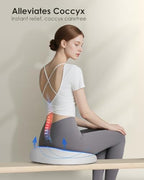 FLORICH Seat Cushion, Memory Foam Cushion for Office Chair, Ergonomic Office Seat Chair Cushion for Relieving Sciatica, Soft & Breathable Car Seat Cushion - Grey - Image 6