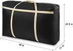 LUXUCURE Large Capacity Storage Bag Folding Luggage Organizer Bag Thickening Oxford Cloth Travel Duffel Bags,Sturdy Moving House Storage Bag (Color : Black, Size : 150L) - Image 2