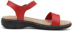 Women's Classic Flat Sandals Leather Open Toes Memory Foam One Band Ankle Strap Adjustable Slip On Shoes - Image 5