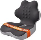 Ergonomic L-Shaped Memory Foam Seat Cushion with Lumbar Support, One-Piece Office Chair Cushion for Tailbone, Hip & Lower Back Pain Relief, Car Seat, Truck, Wheelchair & Home, Gray by Unknown