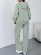 Trendy Queen Womens Oversized Hoodie Wide Leg Pants 2 Piece Lounge Set - Image 4
