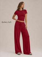 Trendy Queen Women's 2 Piece Matching Summer Lounge Set with Pockets - Image 2