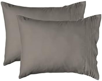 Elegant Comfort 4-Piece Solid Smart Sheet Set-Deep Pocket Fitted Sheet with Side Storage Pockets-Silky Soft 1500 Thread Count Egyptian Quality Microfiber, Wrinkle and Fade Resistant, King, Gray - Image 5