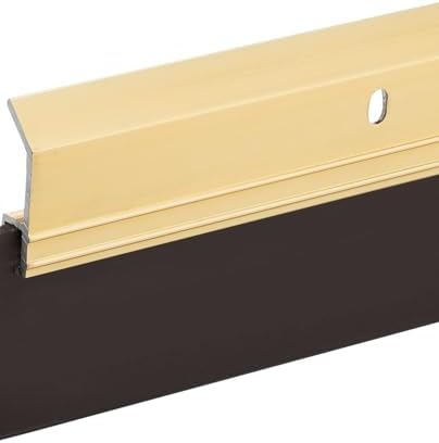 Heavy Duty Weight Aluminum with Long Vinyl Door Sweep (4 FT, Gold) by RandallManufacturing