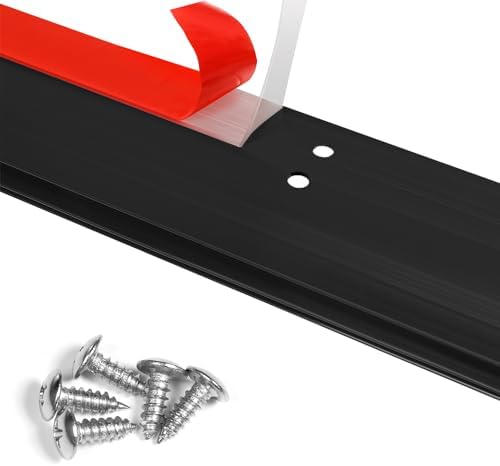 Door Metal Draft Stopper 5x36 inches Aluminum Mouse Blocker Black - Image 3