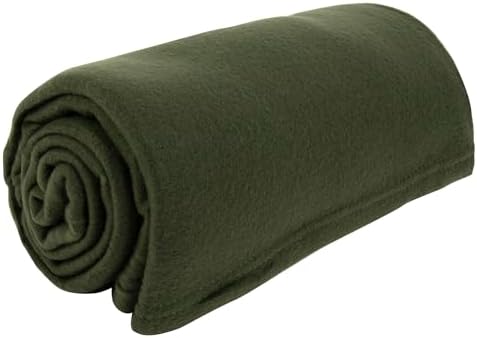 (24 Pack) Bulk Fleece 50x60 Throw Blankets for Wedding Favors, Homeless Women, Men, Homes, Bed, Sofa, Couch, Office, Pet Blankets, Travel | Soft Warm Lightweight Throw Blankets in Bulk (Dark Green) - Image 3