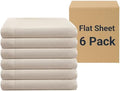 ZPECC King Flat Sheets Only Beige 6 Pack, Color-Coded Hem Threads by ZPECC-ABrandThatHasBeenFocusedOnBeddingFor20Years