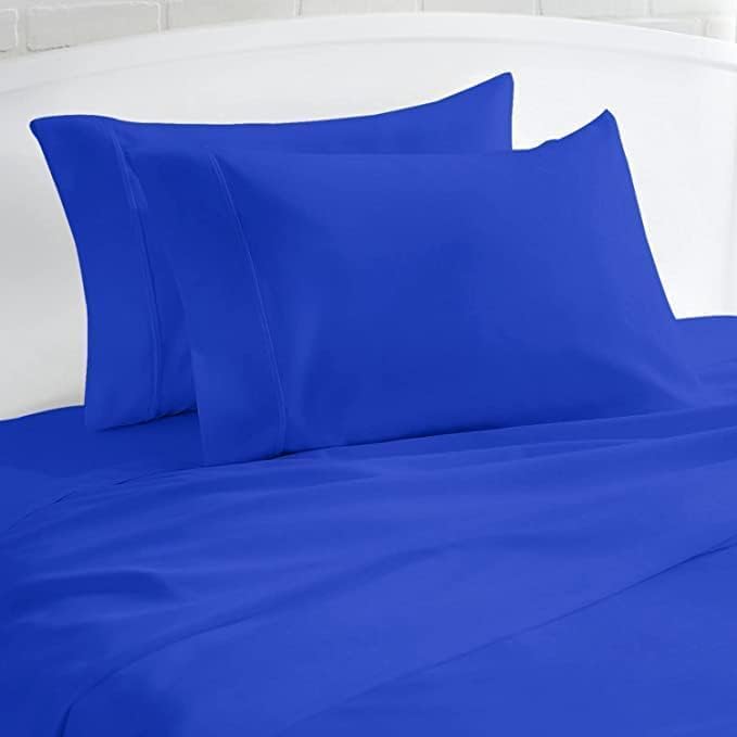 Kamas Egyptian Cotton Sateen Weave Pack of 2 Extra Large Pillowcase to Fit Your Oversized Pancake Large Huge & Gusseted Pillows (Royal Blue, King Oversize- 23x43) - Image 3