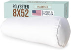 Pillowflex White Bolster Pillow Insert 8x52 in - Soft White Decorative Sham by Pillowflex