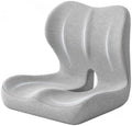 Celnva Orthopedic Seat Cushion – L-Shaped Lumbar Support Memory Foam Comfort for Long Sitting, Ergonomic Support for Office Chair, Wheelchair, Car & Travel (XL Gray) by Gueyi