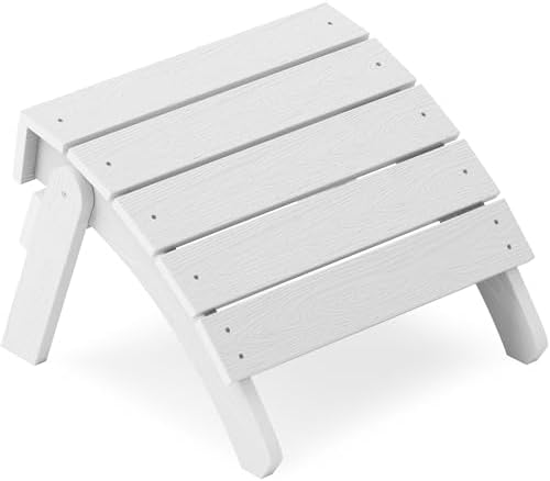 YEFU Folding Adirondack Ottoman Outdoor, White by YEFU