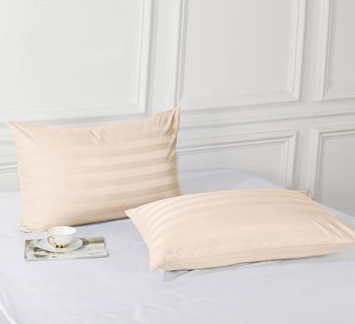 100% Egyptian Cotton King Size Pillow Protectors with Zipper Set of 4 - Image 4