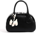 Trendy PU Leather Pillow Bag Bowling Bag for Women by Unknown