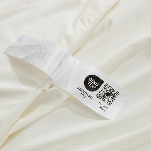 Cozy Bliss Cooling Comforter California King Size, Oversized Cooling Blanket for Hot Sleepers and Night Sweats, Cream Summer Comforter for Cal King Bed, Breathable Soft Lightweight Silk Smooth - Image 5