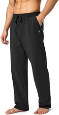 Pudolla Men's Cotton Yoga Sweatpants Athletic Casual Pants with Pockets by PudollaSports