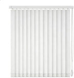 Vertical Blinds Window Shades for Sliding Glass Doors 42" 45" 48" 50" 52" 60" 72" 80" 86" 88" Blackout Door Shades Cordless Light-Filtering Fabric Window Blind for Home or Office(White) by Custom