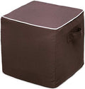 QILLOWAY Inflatable Outdoor Ottoman for Patio, Water Resistant Pouf Cube 16", Inflatable Foot Rest, Outdoor Footstool for Poolside, Garden,Camping, Coffee by QILLOWAY