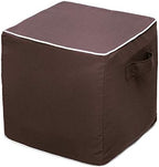 QILLOWAY Inflatable Outdoor Ottoman for Patio, Water Resistant Pouf Cube 16", Inflatable Foot Rest, Outdoor Footstool for Poolside, Garden,Camping, Coffee by QILLOWAY