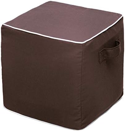 QILLOWAY Inflatable Outdoor Ottoman for Patio, Water Resistant Pouf Cube 16", Inflatable Foot Rest, Outdoor Footstool for Poolside, Garden,Camping, Coffee by QILLOWAY