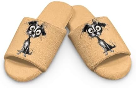Jeiento Animal Cat Pattern Slippers for Women Lady Open Toe Slippers Soft Cushion Slip Resistant Spa Slipper for Hotel,Cozy Home Shoes - Image 4