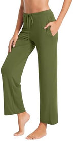 WiWi Pajama Pants for Women Viscose from Bamboo Super Soft Wide Leg Cooling Sweatpants Drawstring Bottoms Sleep Pj Pant S-XXL - Image 3