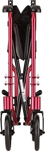 NOVA Medical Products Lightweight Transport/Wheelchair, Red, 1 Count - Image 2