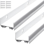 Lineshading 2 Sets U-Shaped Door Sweep 1 3/4" x 36", PVC Door Seal, White by Lineshading