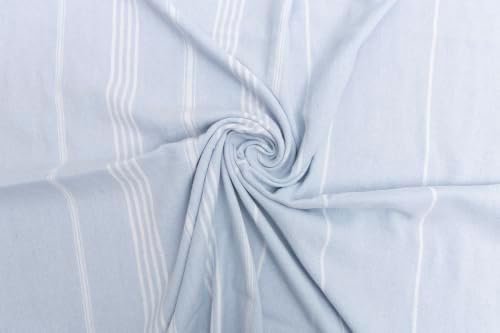 Turkish Beach Towel 100% Organic Cotton Extra Large Oversized (39 x 71 Inches) Quick Dry Sand Free Light Weight Prewashed for Bath Beach Gym Yoga Travel Towel Blanket (Light Blue) - Image 4