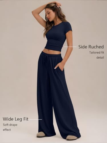 Trendy Queen Women's 2 Piece Matching Summer Lounge Set with Pockets - Image 3
