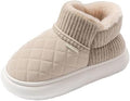 Women's Slip On Ankle Boot Slippers 2026, Closed Toe Winter Design: Diamond Quilted Upper - Ribbed Foldover Cuff | Plush Fleece Lining Thick Platform Outsole/Indoor Outdoor Lounge Travel Wear by Unknown