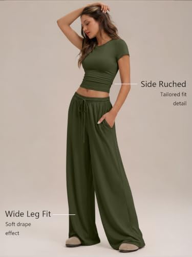 Trendy Queen Women's 2 Piece Matching Summer Lounge Set with Pockets - Image 3