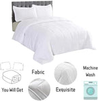 HOMME King Size 3 Pieces All Season Soft Comfortable Down Alternative Reversible Quilted Oversize Comforter Set School Dorm, Machine Washable - Image 3