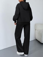 Trendy Queen Womens Oversized Hoodie Wide Leg Pants 2 Piece Lounge Set - Image 4