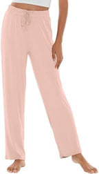 WiWi Pajama Pants for Women Viscose from Bamboo Super Soft Wide Leg Cooling Sweatpants Drawstring Bottoms Sleep Pj Pant S-XXL by WiWi