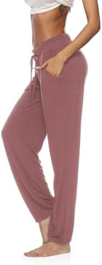 DIBAOLONG Womens Yoga Pants Wide Leg Comfy Drawstring Loose Straight Lounge Running Workout Legging by DIBAOLONG