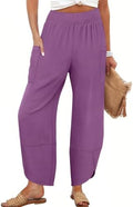 ANRABESS Womens Wide Leg Palazzo Capri Barrel Pants Cropped Trousers by ANRABESS