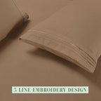 Elegant Comfort Luxury Soft 6-Piece 1500 Premium Hotel Quality Bed Sheet Set with Extra Deep Pockets 18-24 Inch, Wrinkle Free, Storage Pockets, Extra Deep Pocket 6PC Sheets, Queen, Tan - Image 7